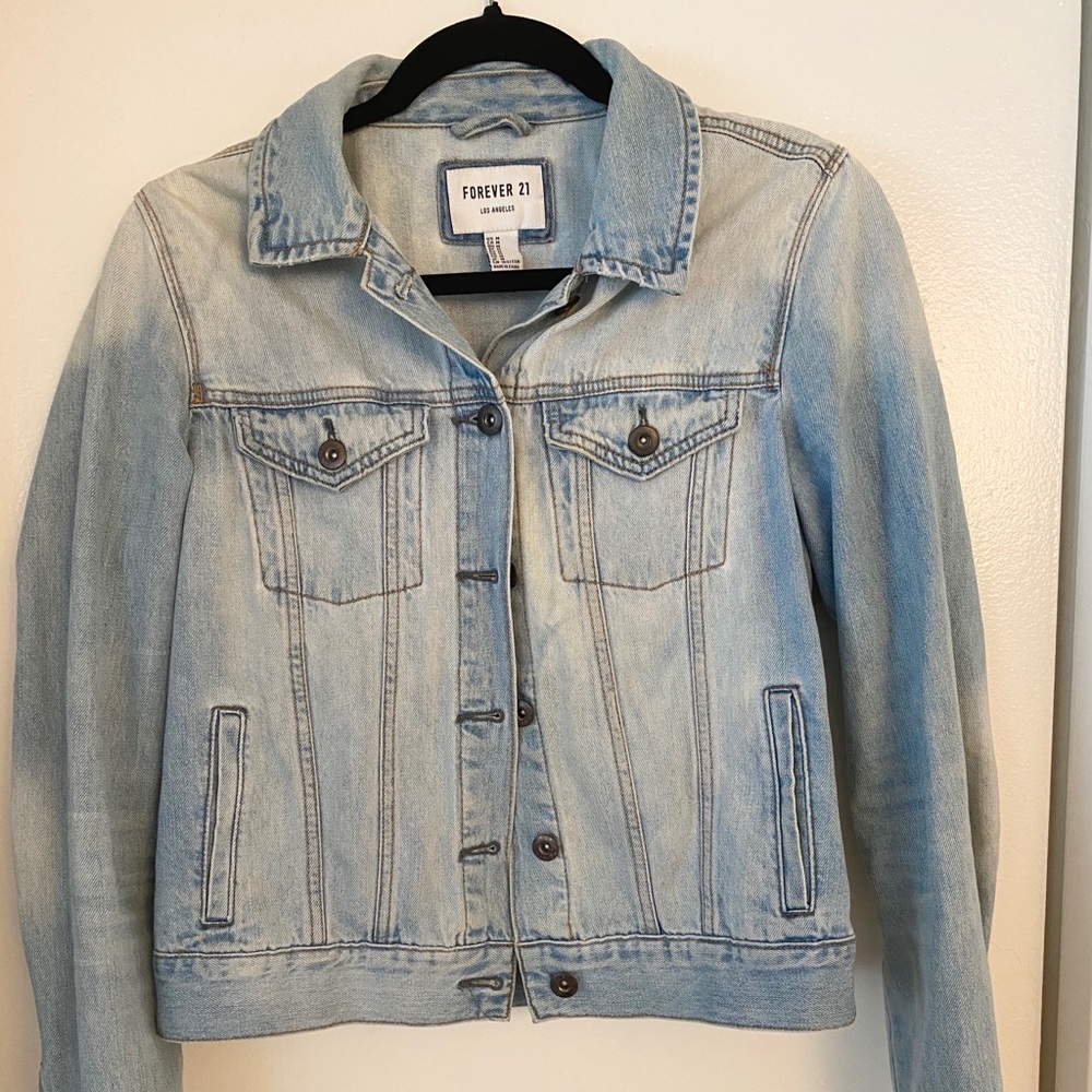 Forever 21 Denim Jacket-Light Wash